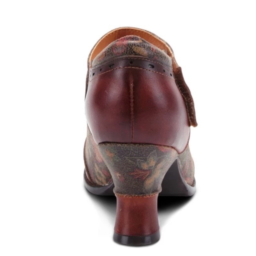 Spring Step / L’Artiste Burgundy Floral Mary Jane Heel - Picture 2 of 6